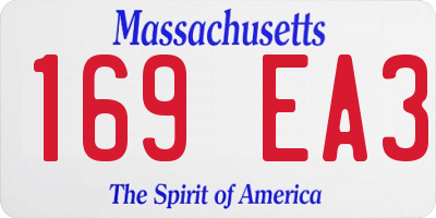 MA license plate 169EA3
