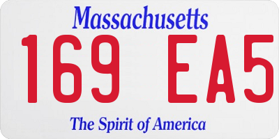 MA license plate 169EA5