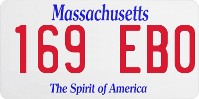MA license plate 169EB0