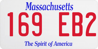 MA license plate 169EB2