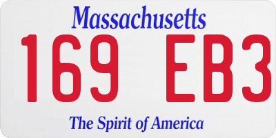 MA license plate 169EB3