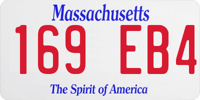 MA license plate 169EB4