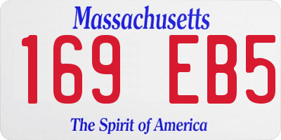 MA license plate 169EB5