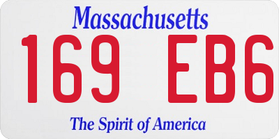 MA license plate 169EB6