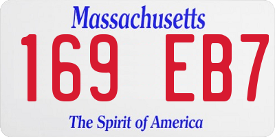MA license plate 169EB7