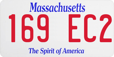 MA license plate 169EC2