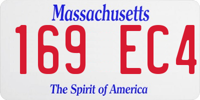 MA license plate 169EC4