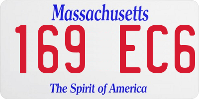 MA license plate 169EC6