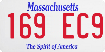 MA license plate 169EC9