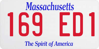 MA license plate 169ED1