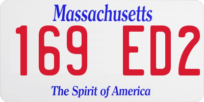 MA license plate 169ED2