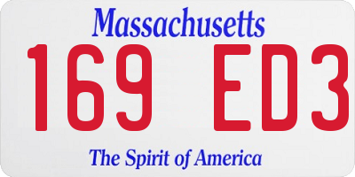 MA license plate 169ED3