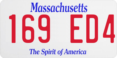 MA license plate 169ED4