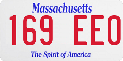 MA license plate 169EE0