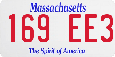 MA license plate 169EE3