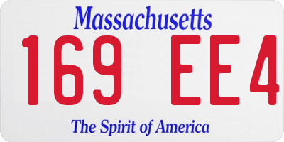 MA license plate 169EE4