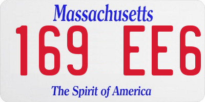 MA license plate 169EE6