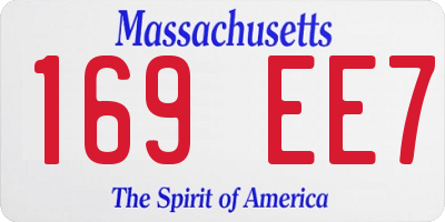 MA license plate 169EE7
