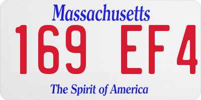 MA license plate 169EF4