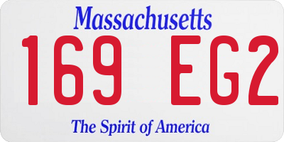 MA license plate 169EG2