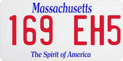 MA license plate 169EH5