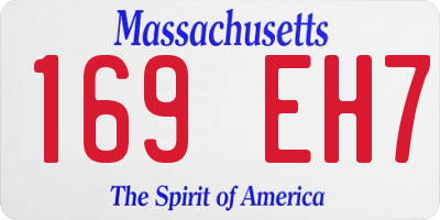 MA license plate 169EH7