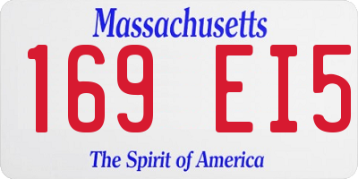 MA license plate 169EI5