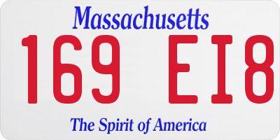 MA license plate 169EI8