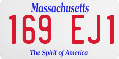 MA license plate 169EJ1