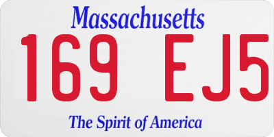 MA license plate 169EJ5