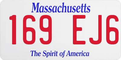 MA license plate 169EJ6