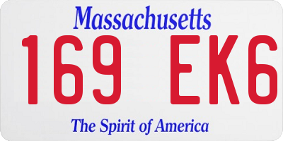 MA license plate 169EK6