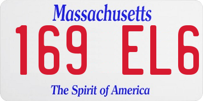 MA license plate 169EL6