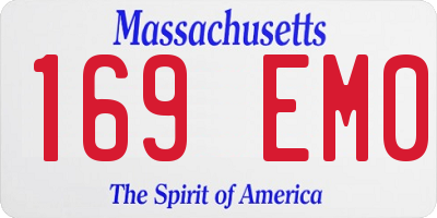MA license plate 169EM0