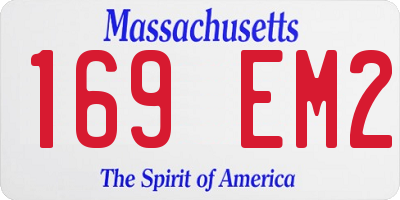 MA license plate 169EM2