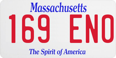 MA license plate 169EN0