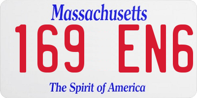 MA license plate 169EN6