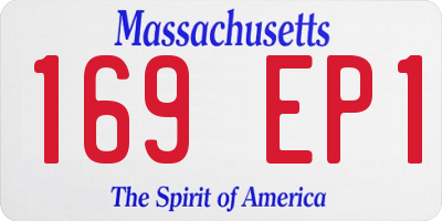 MA license plate 169EP1