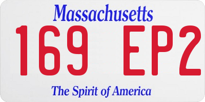 MA license plate 169EP2