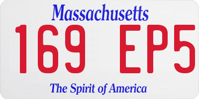 MA license plate 169EP5