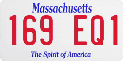 MA license plate 169EQ1