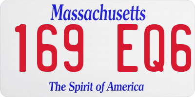 MA license plate 169EQ6