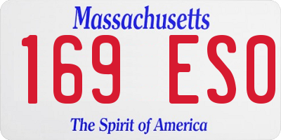 MA license plate 169ES0