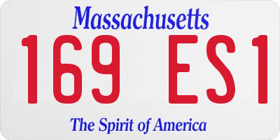 MA license plate 169ES1
