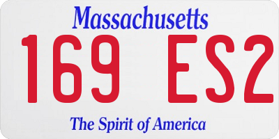 MA license plate 169ES2