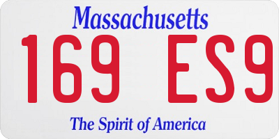 MA license plate 169ES9