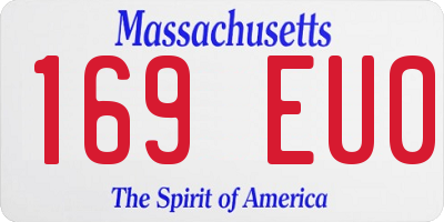 MA license plate 169EU0