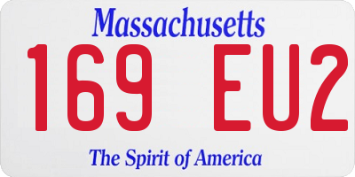 MA license plate 169EU2