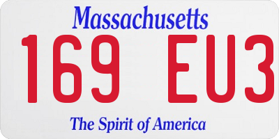 MA license plate 169EU3