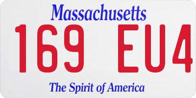 MA license plate 169EU4